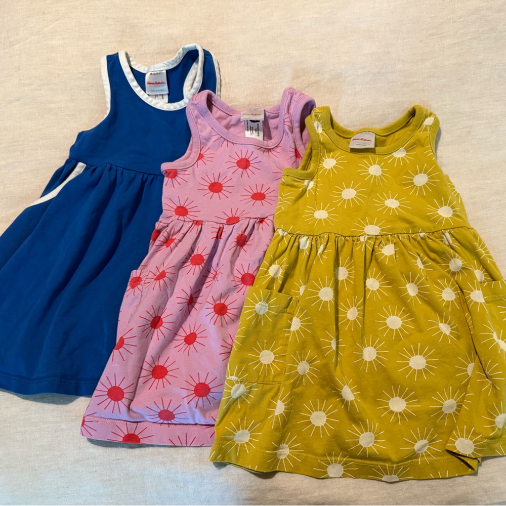 Set of 3 Hanna Andersson Sleeveless Playground Dresses